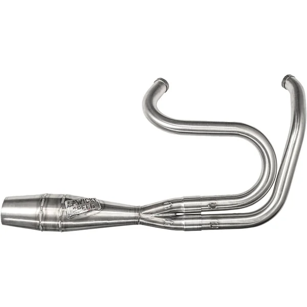 Sawicki 2-1 Stainless Shorty Cannon Big Inch for 2017-2023 Harley Touring w/ Mid Controls