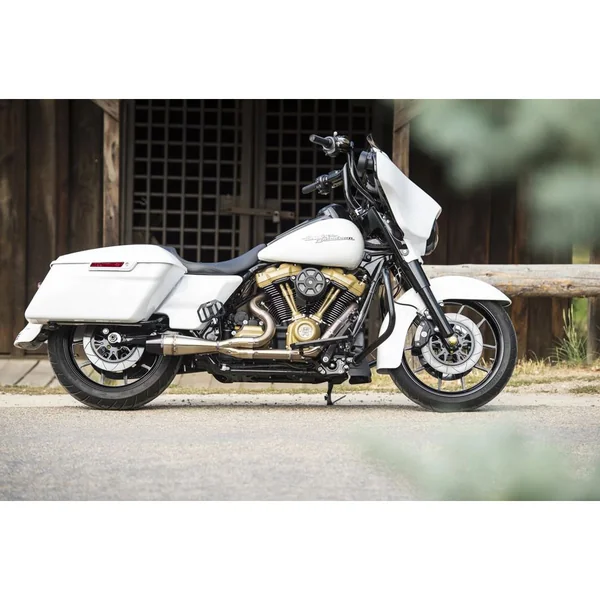 Sawicki 2-1 Stainless Shorty Exhaust for 1995-2016 Harley Touring - Brushed - Image 2