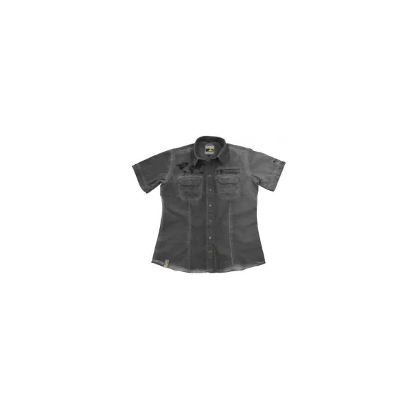 Short sleeved "1990" blouse women, grey, size L