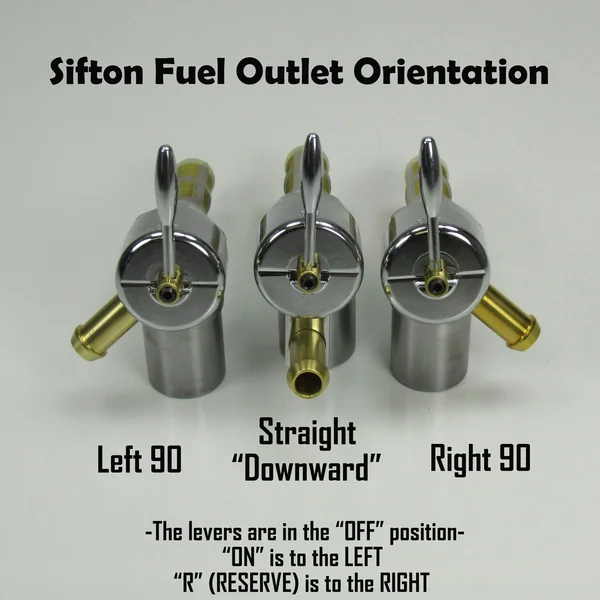 Sifton Hi-Flow 3/8" NPT Polished Brass Petcock with Right 90° Fuel Outlet, For Use w. 5/16" or 3/8" ID Fuel Hose - Replaces Harley Part # 62125-55B on Pre-1975 Harley FL, FX, and XL - Image 2