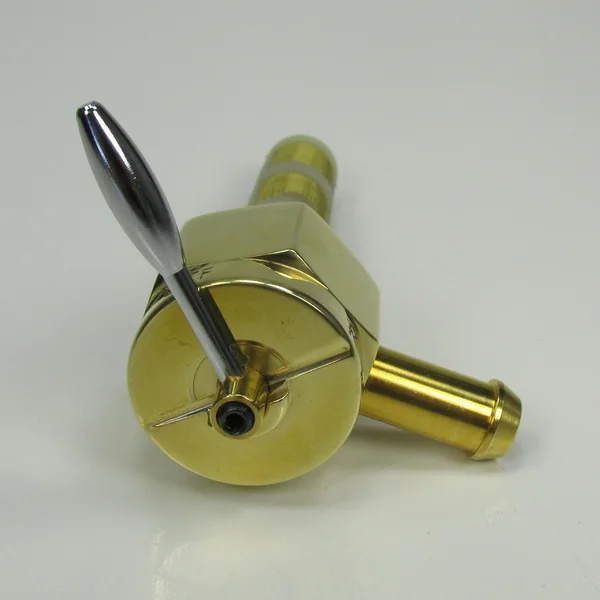 Sifton Hi-Flow 3/8" NPT Polished Brass Petcock with Right 90° Fuel Outlet, For Use w. 5/16" or 3/8" ID Fuel Hose - Replaces Harley Part # 62125-55B on Pre-1975 Harley FL, FX, and XL - Image 4