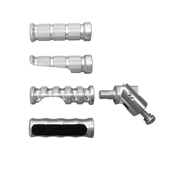 Silver Foot Peg Joints For M8 Holes