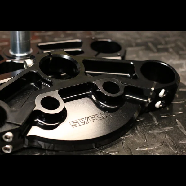 Slyfox 49mm Triple Trees for 2014-2023 Harley Touring - Black - Image 2