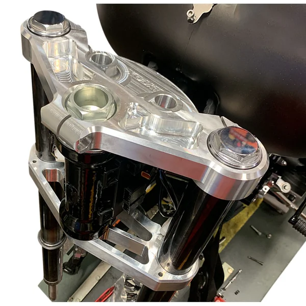 Slyfox 49mm Triple Trees for 2014-2023 Harley Touring - Raw - Image 2