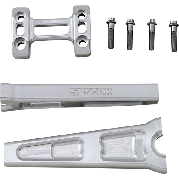 Slyfox 8" Straight 1" Handlebar Riser/Top Clamp - Raw