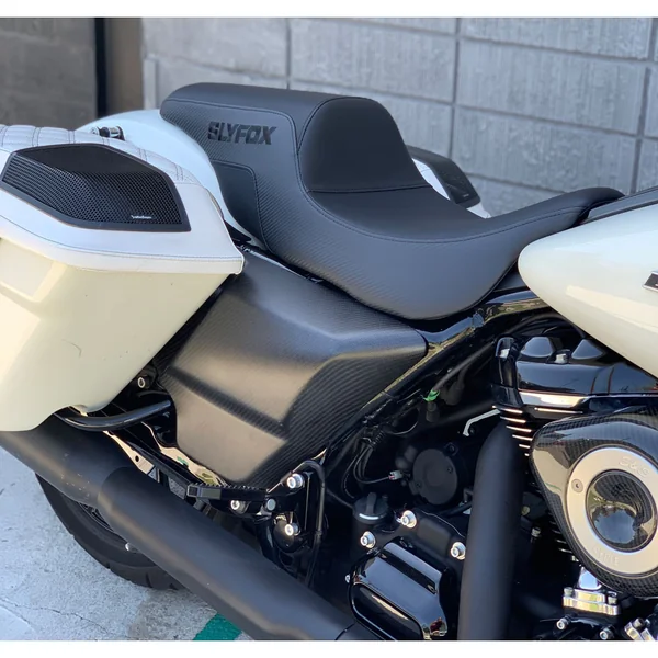 Slyfox Pro Series Seat for 2008-2023 Harley Touring - Black - Image 2
