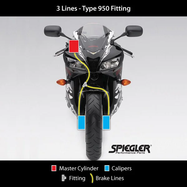 Spiegler Aprilia RST Futura 02-05 Rear Brake Line Kit (orig.) - Image 4