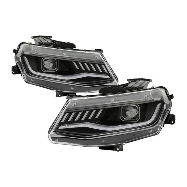 Spyder Apex Series Sequential LED Headlights, Clear Lens and Black Housing2016-2018 Camaro Halogen Models