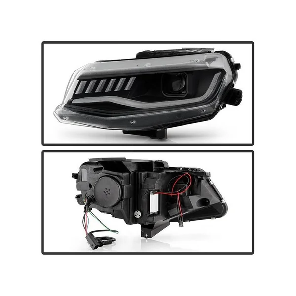 Spyder Apex Series Sequential LED Headlights, Clear Lens and Black Housing2016-2018 Camaro Halogen Models - Image 2