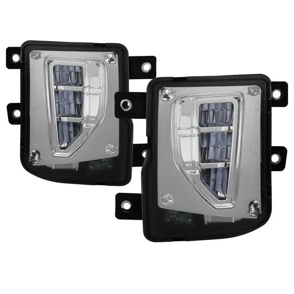 Spyder Chrome LED Fog Light Kit w/Switch2016-2018 Silverado 1500