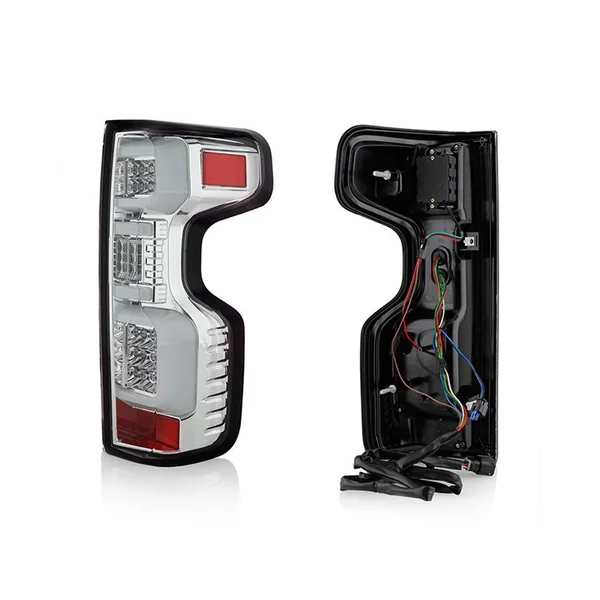 Spyder LED Tail Lights, Clear Lens and Chrome Housing2019-2021 Silverado 1500 w/ Factory LED Bulbs - Image 2
