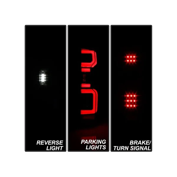 Spyder LED Tail Lights, Clear Lens and Chrome Housing2019-2021 Silverado 1500 w/ Factory LED Bulbs - Image 6