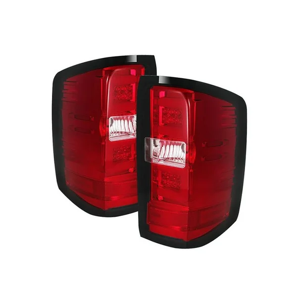 Spyder LED Tail Lights, Red Lens and Chrome Housing2014-2018 Silverado 1500, 2015-2019 Silverado 2500HD/3500HD