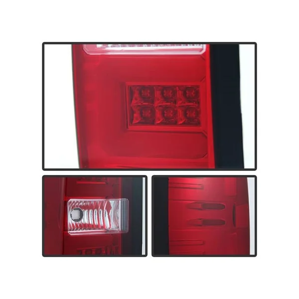 Spyder LED Tail Lights, Red Lens and Chrome Housing2014-2018 Silverado 1500, 2015-2019 Silverado 2500HD/3500HD - Image 2