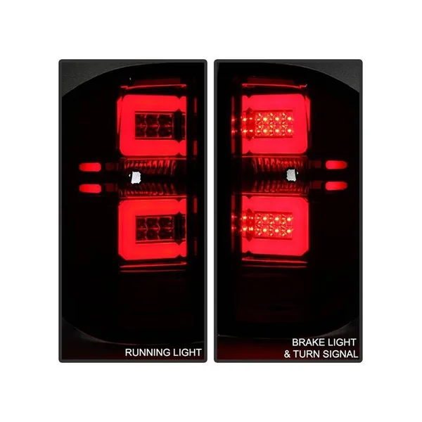 Spyder LED Tail Lights, Red Lens and Chrome Housing2014-2018 Silverado 1500, 2015-2019 Silverado 2500HD/3500HD - Image 3