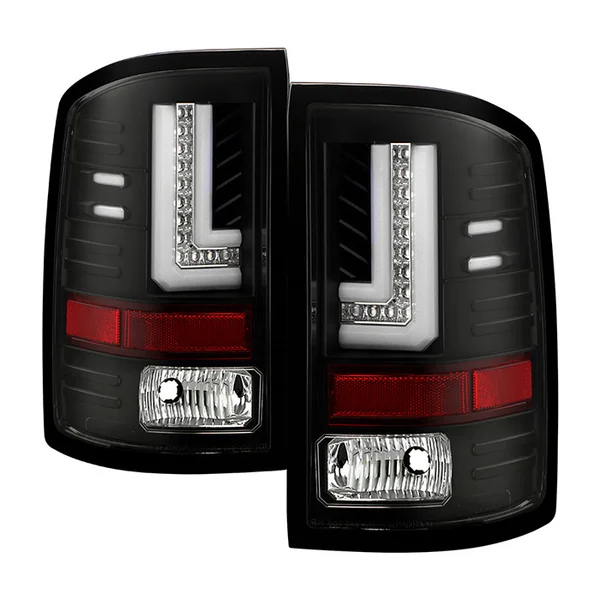 Spyder LED Tail Lights w/ Chrome Reflector, Clear Lens and Black Housing2014-2018 GMC Sierra 1500, 2015-2019 GMC Sierra 2500HD/3500HD