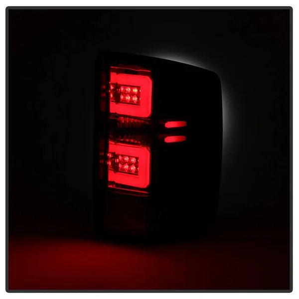 Spyder Light Bar LED Tail Lights w/ Chrome Reflectors, Clear Lens and Red Housing2016-2018 Silverado 1500, 2016-2019 Silverado 2500HD/3500HD - Image 2