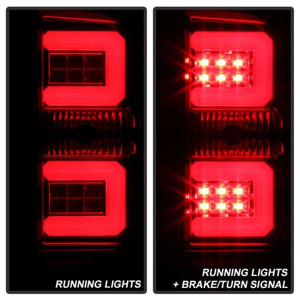 Spyder Light Bar LED Tail Lights w/ Chrome Reflectors, Clear Lens and Red Housing2016-2018 Silverado 1500, 2016-2019 Silverado 2500HD/3500HD - Image 3