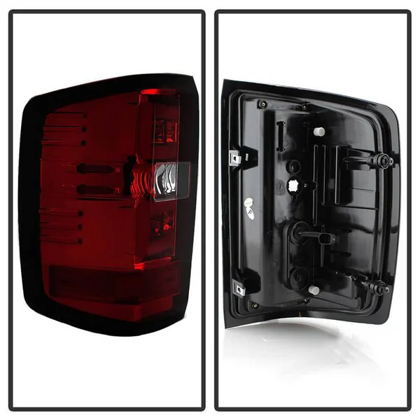 Spyder Light Bar LED Tail Lights w/ Chrome Reflectors, Clear Lens and Red Housing2016-2018 Silverado 1500, 2016-2019 Silverado 2500HD/3500HD - Image 5