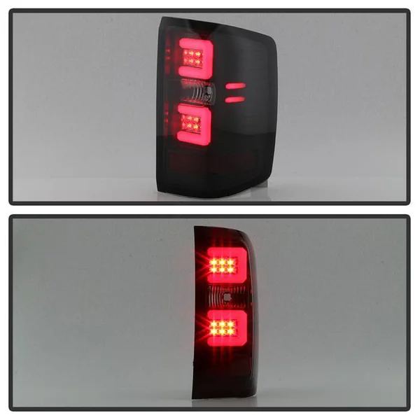 Spyder Light Bar LED Tail Lights w/ Chrome Reflectors, Smoke Lens and Black Housing2016-2018 Silverado 1500, 2016-2019 Silverado 2500HD/3500HD - Image 3