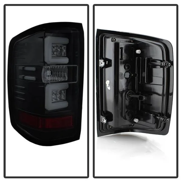 Spyder Light Bar LED Tail Lights w/ Chrome Reflectors, Smoke Lens and Black Housing2016-2018 Silverado 1500, 2016-2019 Silverado 2500HD/3500HD - Image 5