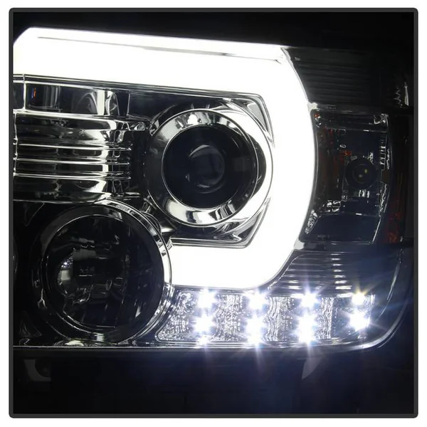 Spyder Signature Series Projector Headlights w/ CCFL Light Bar, Chrome2014-2015 GMC Sierra 1500 - Image 4