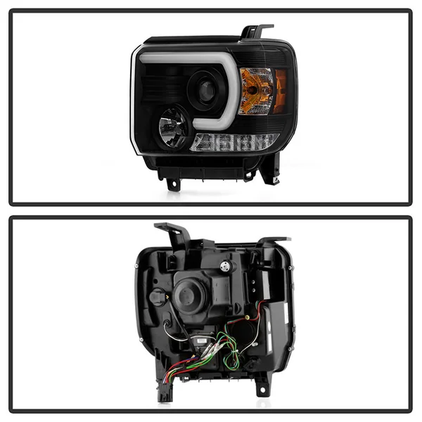 Spyder Signature Series Projector Headlights w/ Factory Daytime Running Lights, Black2014-2018 GMC Sierra 1500, 2500HD & 3500HD - Image 2