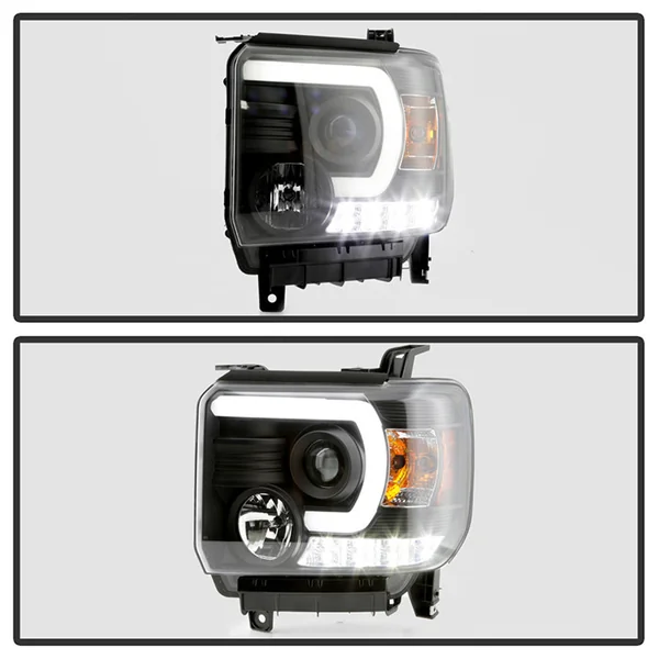 Spyder Signature Series Projector Headlights w/ Factory Daytime Running Lights, Black2014-2018 GMC Sierra 1500, 2500HD & 3500HD - Image 3