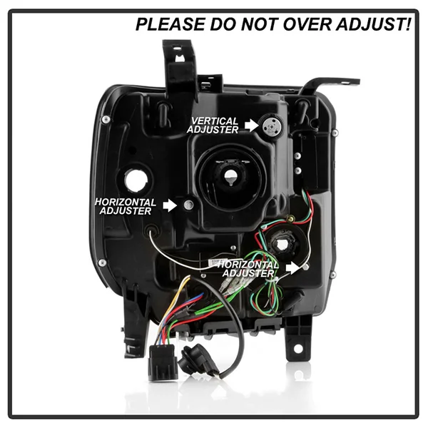 Spyder Signature Series Projector Headlights w/ Factory Daytime Running Lights, Black2014-2018 GMC Sierra 1500, 2500HD & 3500HD - Image 4