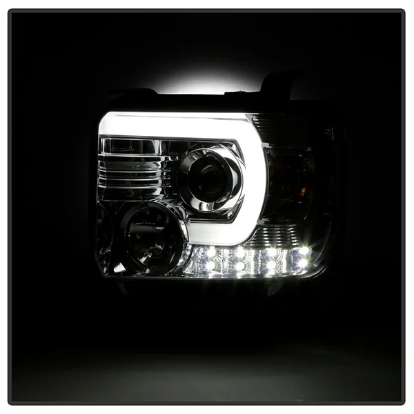 Spyder Signature Series Projector Headlights w/ Factory Daytime Running Lights, Chrome2014-2018 GMC Sierra 1500, 2500HD & 3500HD - Image 5