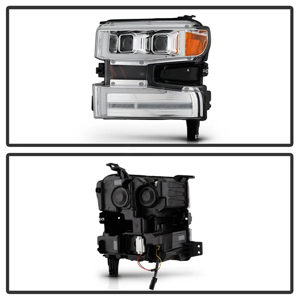 Spyder Signature Series Projector Headlights w/ Sequential LED Turn Signals, Chrome2019-2021 Silverado 1500 - Image 2