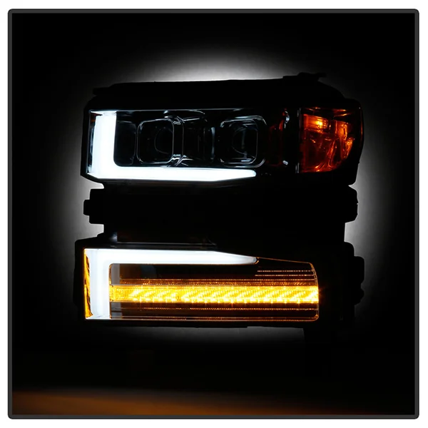 Spyder Signature Series Projector Headlights w/ Sequential LED Turn Signals, Chrome2019-2021 Silverado 1500 - Image 5