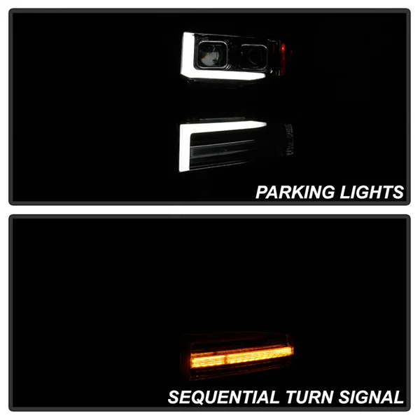 Spyder Signature Series Projector Headlights w/ Sequential LED Turn Signals, Chrome2019-2021 Silverado 1500 - Image 6