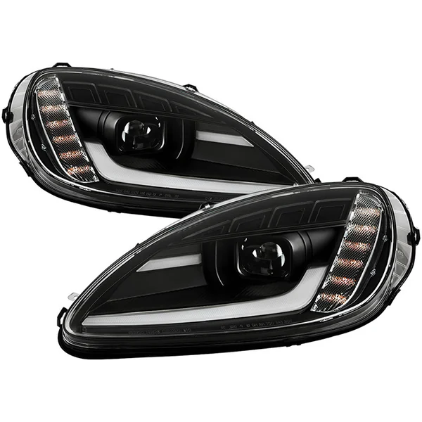 Spyder Signature Series Sequential Headlights, Clear Lens and Black Housing2005-2013 Corvette