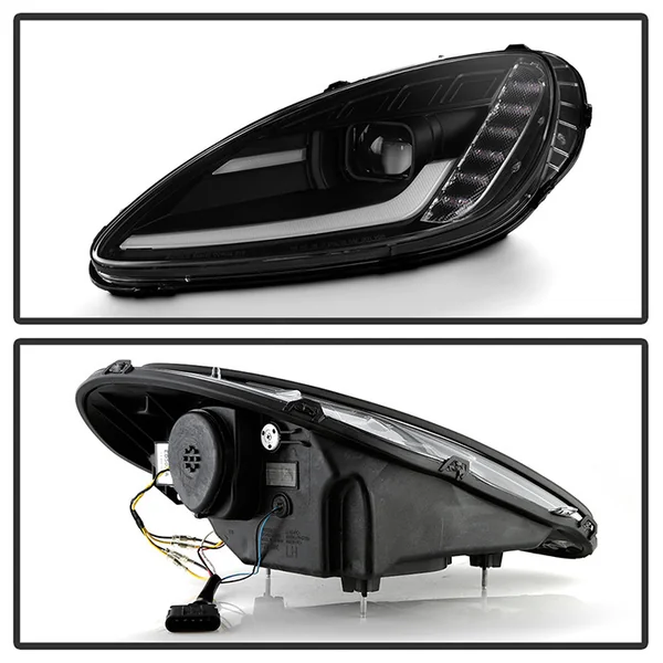 Spyder Signature Series Sequential Headlights, Clear Lens and Black Housing2005-2013 Corvette - Image 2