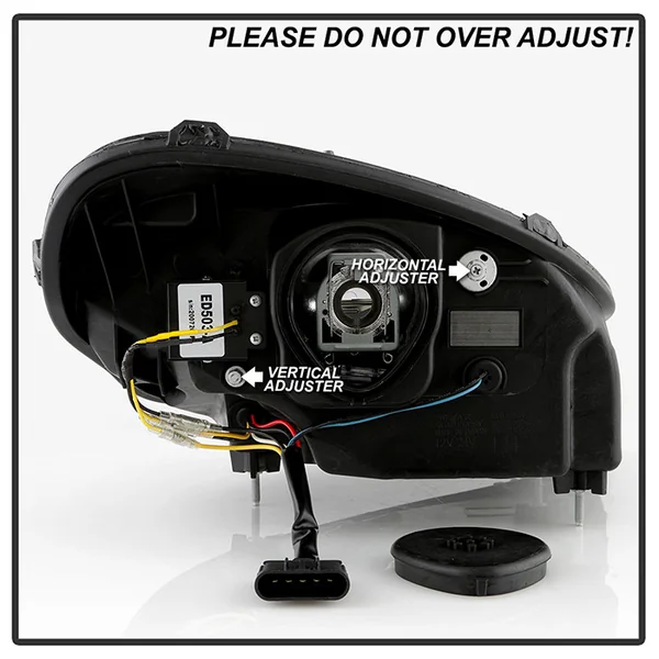 Spyder Signature Series Sequential Headlights, Clear Lens and Black Housing2005-2013 Corvette - Image 11