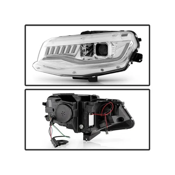 Spyder Signature Series Sequential Headlights, Clear Lens and Chrome Housing2016-2018 Camaro w/o RS Package - Image 2