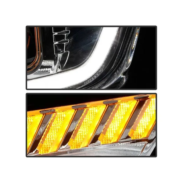 Spyder Signature Series Sequential Headlights, Clear Lens and Chrome Housing2016-2018 Camaro w/o RS Package - Image 5