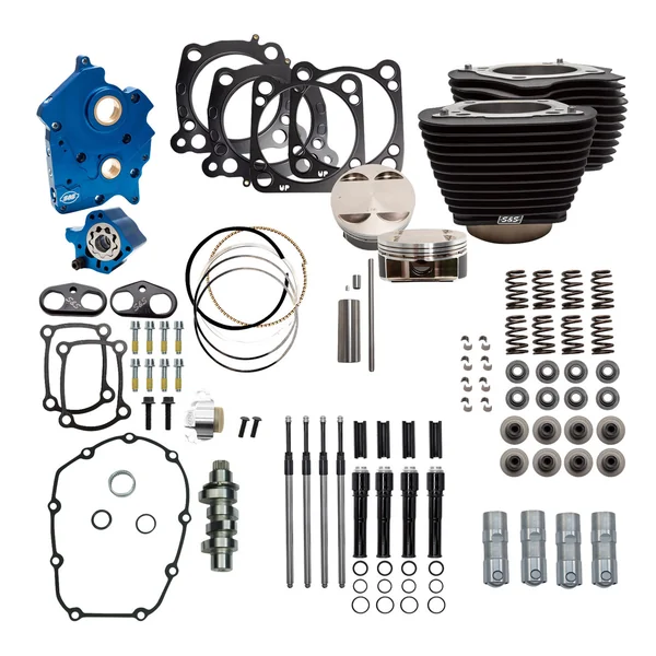 S&S 124" Power Package Kit Oil Cooled for 107" Harley M8