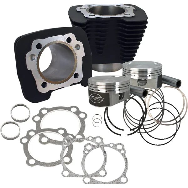 S&S 1250CC Conversion Kit for 1986-2021 Harley Sportster - 10.3:1 - Wrinkle Black