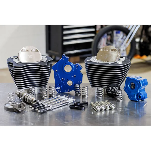 S&S 129" Power Pack Gear Drive Oil Cooled Kit for 107" Harley M8 - Image 2