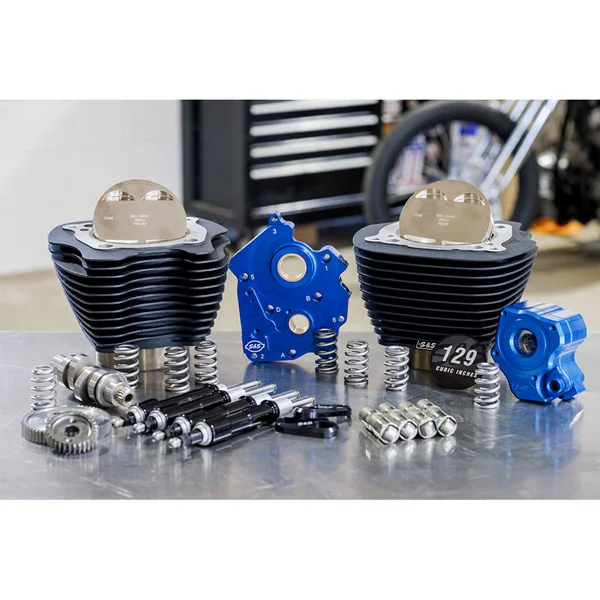 S&S 129" Power Pack Gear Drive Oil Cooled Kit for 107" Harley M8 - Image 6