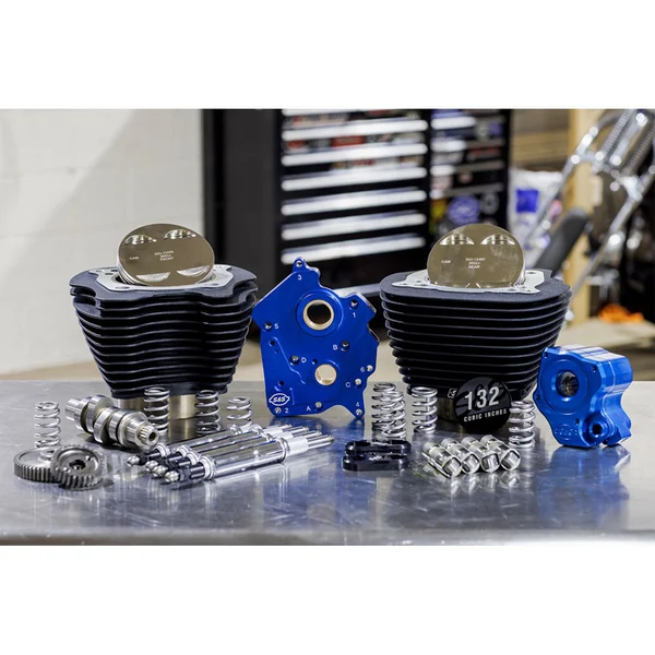 S&S 132" Power Pack Gear Drive Oil Cooled Kit for 114/117" Harley M8 - Image 4