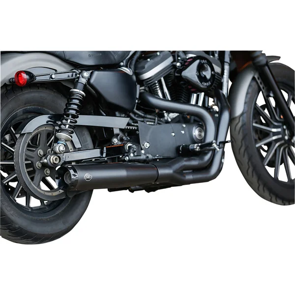 S&S Black Superstreet 2-1 Exhaust for 2007-2013 Harley Sportster