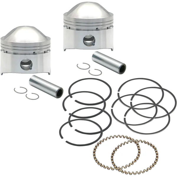 S&S Cycle® 0.030" Bore Forged Low Compression Aluminum 80" Piston Kit for 1941-1984 Harley Models with Big Twin Motors, with All Necessary Hardware - Made in U.S.A. - 106-5514