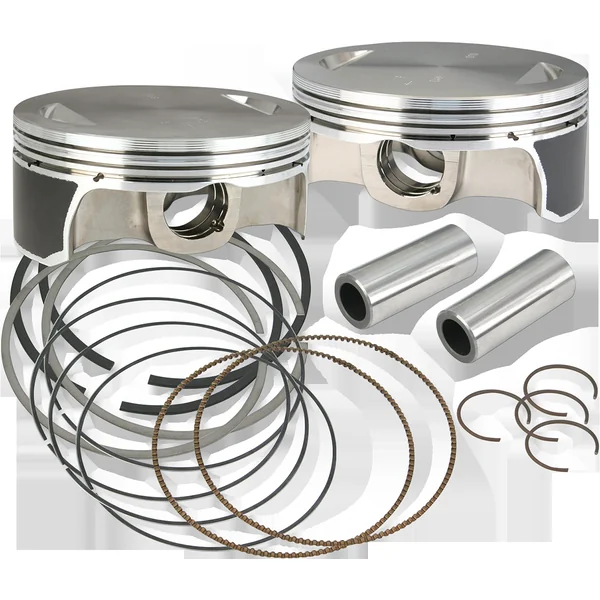 S&S Cycle® Aluminum Forged Piston Kits 110/111/124 for 2007-2017 Harley Touring FLH, FLT; Dyna FXD; Softail FLS, FXS Models, with all Hardware - Made in U.S.A. - 106-3964A