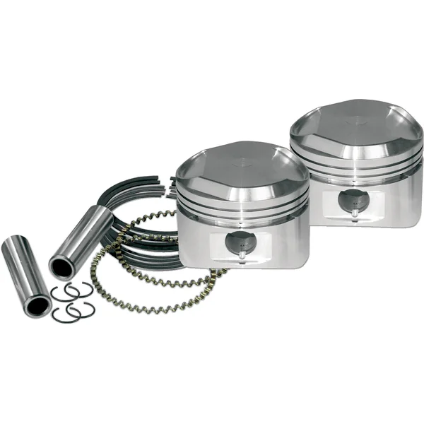 S&S Cycle® Aluminum Piston Kit for 1999-2006 Harley Touring FLH, FLT; Dyna FXD; Softail FLS, FXS Models, with Pistons, Rings, Wrist Pins, and Clips - Made in U.S.A. - 106-3688 - Image 2