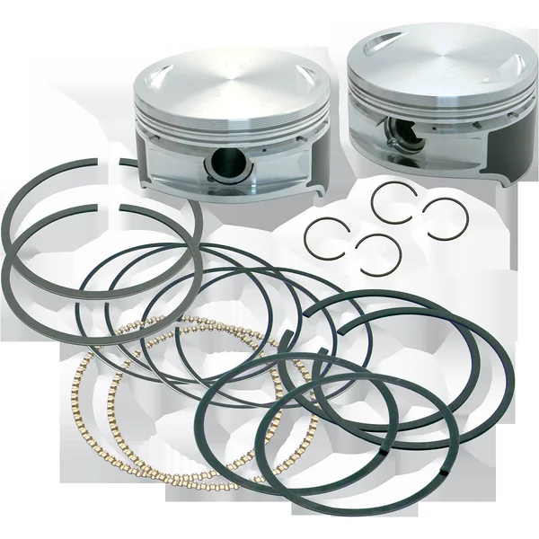 S&S Cycle® Aluminum Piston Kit for 2007-2017 Harley Touring FLH, FLT; Dyna FXD; Softail FLS, FXS Models, with Pistons, Rings, Wrist Pins, and Clips - Made in U.S.A. - 106-3690 - Image 5