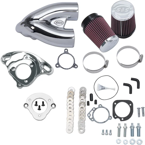 S&S Cycle® Chrome Tuned Induction Air Cleaner for 2001-2017 Harley Twin Cam Models and Delphi EFI (WITHOUT ELECTRONIC THROTTLE), with Hardware - Made in U.S.A. - 170-0308B - Image 2