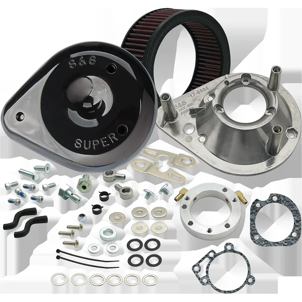 S&S Cycle® Gloss Black Teardrop Air Cleaner for 1991-2006 Harley Sportster XL Models with Stock CV Carburetor, with Hardware - Made in U.S.A. - 170-0182A
